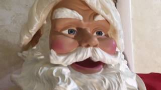 Gemmy Life Size Animated Outdoor Waving Santa [upl. by Auqeenahs]