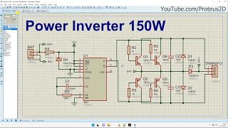 Onduleur De 150W à CD4047 Dans Proteus 8 [upl. by Noreen]