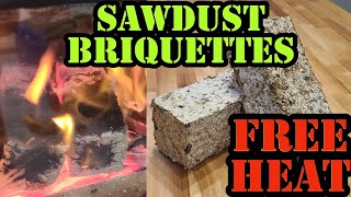 Sawdust Briquettes  Free heat [upl. by Prader]