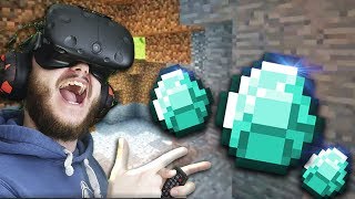 ЭТО МОИ ПЕРВЫЕ АЛМАЗЫ В МАЙНКРАФТЕ В ВИРТУАЛЬНОЙ РЕАЛЬНОСТИ  Minecraft VR  HTC Vive ВР [upl. by Nnairol570]