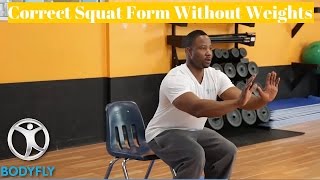 Correct Squat Form Without Weights [upl. by Yeldnarb73]