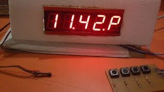 seven segment clock with temperature display using ds1307 and ds18b20 [upl. by Hcurob]