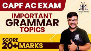 CAPF AC EXAM IMP GRAMMAR TOPICS  Score 20 Marks [upl. by Katalin]