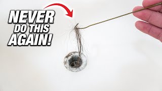 NEVER Unclog Your Bathtub Or Shower Drain Ever Again How To DIY [upl. by Essilevi707]