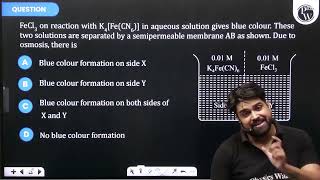 FeCl3 on reaction with K4FeCN6 in aqueous solution gives blue colour These two solutions are se [upl. by Meehaf]