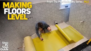 How To Professionally Level Uneven Floors  For Beginners [upl. by Yrallam]