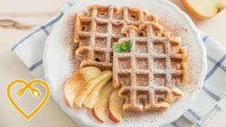 Apfel Zimt Waffeln  Waffel Rezepte zum Abnehmen  Mein gesunder Ernährungsplan [upl. by Yattirb]