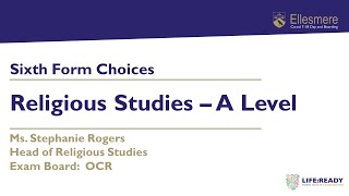 Ellesmere College  A Level Choices Religious Studies [upl. by Nalda]