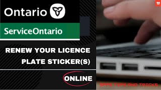 How to Renew a licence plate sticker online  Ontario 2022 [upl. by Yekcir59]