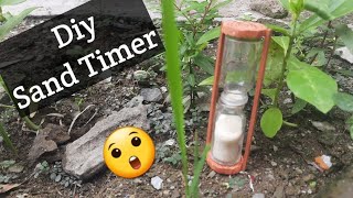 How to make sand timer ⌛ with bottle at homeDiy hourglass sand timer [upl. by Dearman]