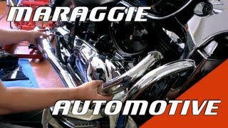 Stock exhaust removal from 2003 Suzuki Intruder Volusia [upl. by Merceer]