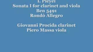 I Pleyel Sonata I for clarinet and viola Ben 5491  Rondò Allegro [upl. by Nevins]