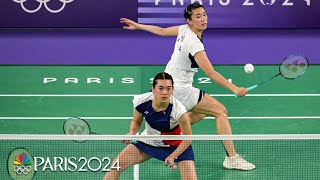 Chinas Liu Tan handle Team USAs Xu twins in badminton  Paris Olympics  NBC Sports [upl. by Siravart]