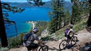 Mountain biking on the Flume Trail overlooking Lake Tahoe [upl. by Rankin488]