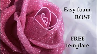 Foam flowers tutorial How to make Wall hanging DIY Glitter Foam sheet craft ideas Foamy [upl. by Makell]