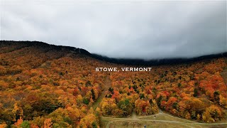 STOWE VERMONT  FALL FOLIAGE 2022  4K  fallfoliage dronevideo nature [upl. by Corly238]