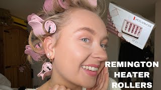 I BOUGHT REMINGTON HEATED ROLLERS FROM ALDI  REVIEW  Laura Hargreaves [upl. by Lerat]