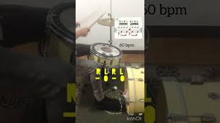 Ejercicios de variaciones de semicorcheas en el bombo con Hihat dos manos drums lessons groove [upl. by Toombs913]