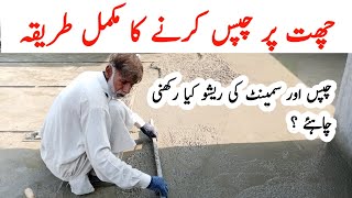 Roof water proofing  Easiest water proofing method  Size of chips [upl. by Euginom716]