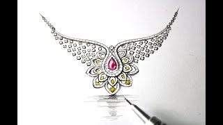 Popular jewellery drawing 2019  tanmaniya designs  art jewellery design [upl. by Benjamin463]