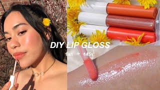 DIY LIP GLOSS 3 ways how to make cute gloss in 5 minutes [upl. by Avahc]