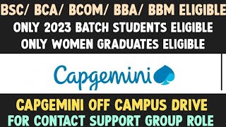 Capgemini Hiring Started  Capgemini Recruitment 2024  Latest Jobs 2024 in Telugu  Capgemini Hire [upl. by Engeddi]