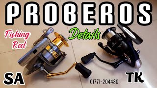 PROBEROS Fishing reelTK amp SA seriesDetailsLine Capacity [upl. by Ecirbaf]