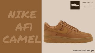 Nike Air Force 1 Camel  AF1 In Pakistan  Elmstreetpk [upl. by Samot721]