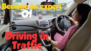 Left amp Right turn in Heavy Traffic How to drive a manual car  Driving lessons for Beginners [upl. by Sayette396]