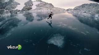 WAZUP du 19122017  Patin A Glace Sur Lac Gelé sur Gulli  🎿🌄 [upl. by Ramalahs]