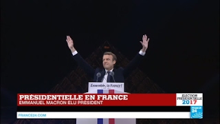 REPLAY  Discours dEmmanuel Macron président de la République élu au Carroussel du Louvre [upl. by Nosiddam]