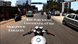 Akrapovic Exhaust on Continental GT 650  Raw Sound Experience [upl. by Loyce858]