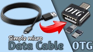 Turn any Data Cable into OTG  How to make OTG cable microb diyotg [upl. by Valonia]