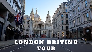 Driving Tour Central London  Bloomsbury Fleet Street Aldgate London Bridge Waterloo Vauxhall [upl. by Aicile]