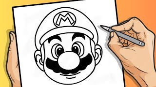 COMO DESENHAR O MARIO  DESENHO PASSO A PASSO [upl. by Fairfield]