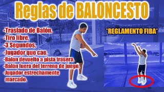 REGLAS de BALONCESTO  PrincipianteIntermedio [upl. by Tilla746]