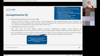 Klausurenkurs Arbeitsrecht Einheit 08 Außerordentliche Kündigung Verdachtskündigung [upl. by Roosevelt]
