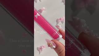 Prettiest lip gloss ever superrrr glossiest ✨🎀🍓💝💞 yesstyle lipgloss beauty [upl. by Ytrebil]