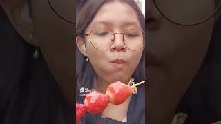 ICHIGO AME JAPAN STREET FOOD CANDIED STRAWBERRIES in KYOTO or TANGHULU in CHINA [upl. by Amy742]