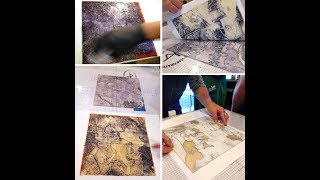 Slideshow Encaustic Collagraph Scenes from Workshops amp Studio Work [upl. by Lesna]