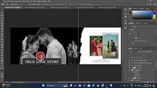 Bride Photo Album Design Photoshop Tutorial  Bride Album Design photoshop wedding [upl. by Hekking]