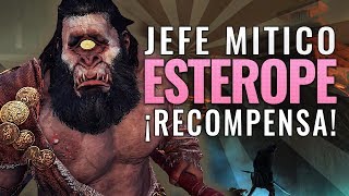 Assassins Creed Odyssey  ESPECIAL JEFE ESTÉROPE Criatura Mítica Cíclope  Recompensa ARCO [upl. by Yllim]