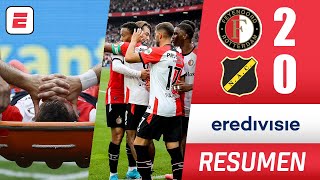 SANTIAGO GIMÉNEZ salió en camilla por lesión en triunfo de FEYENOORD por 20 ante NAC  Eredivisie [upl. by Adnauqahs792]