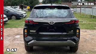 New Toyota Hyryder S AT 2023 🔥 Rs 1368L  Black Colour  Most Detailed Walkaround Review [upl. by Ceporah]