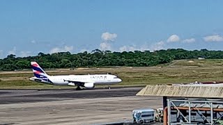 Airbus A320 PRMHX taxiing in Manaus after landing coming from Guarulhos [upl. by Nnaeinahpets545]