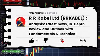 R R Kabel Ltd Analysis  Latest news InDepth Review amp Outlook with Fundamentals amp Technical [upl. by Cindelyn]