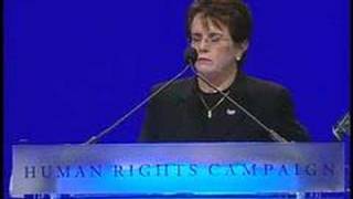 Tennis legend Billie Jean King speaks at HRC National Dinner [upl. by Amalie]