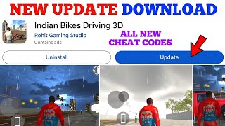 Indian Bike Driving 3D New Update Download Now 😍🔥 New RainFog Mode Cheat Code Harsh in Game [upl. by Daniele]