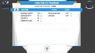 Victorian Premier Cricket  Kookaburra Mens Firsts  Preliminary Final  Carlton v Prahran  Day 1 [upl. by Lewap]