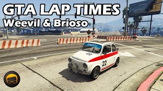 Fastest Compacts Weevil amp Brioso 300  GTA 5 Best Fully Upgraded Cars Lap Time Countdown [upl. by Ruperta]